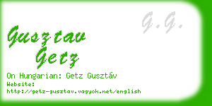 gusztav getz business card